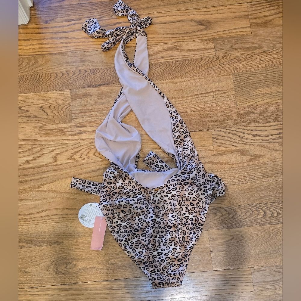 NWT PQ Swim Alex Leopard one piece Sz Large - Picture 5 of 5